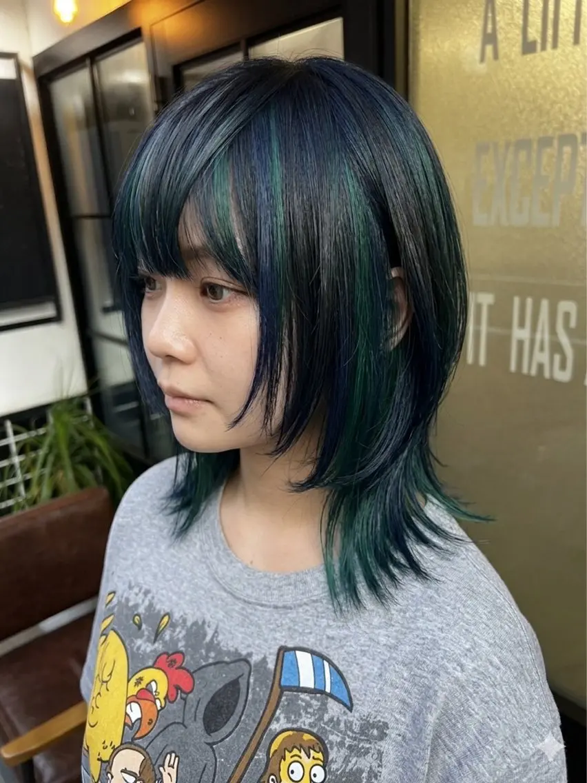 ミディアム 佐々木 健太郎のヘアスタイル