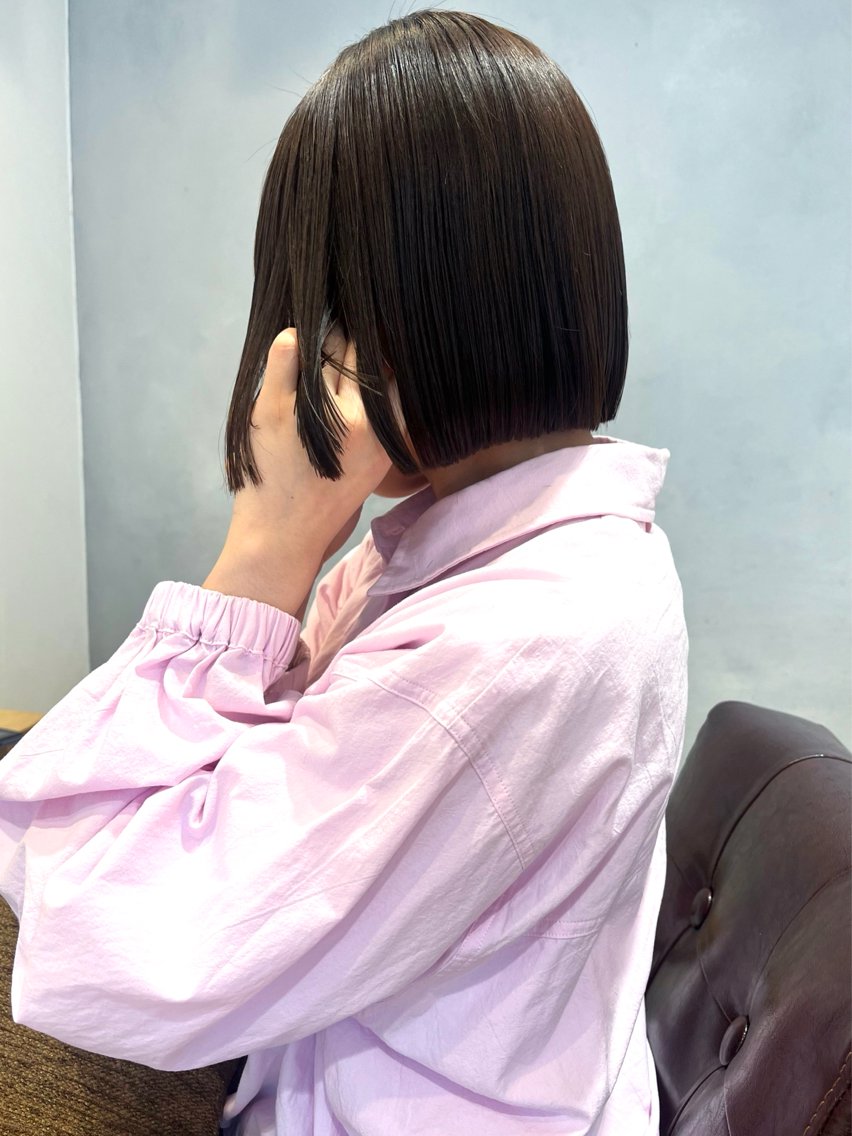 ショート カラー カット ヘアカラー トリートメント 透明感ブラウン ボブ🌷江梨🍎のヘアスタイル