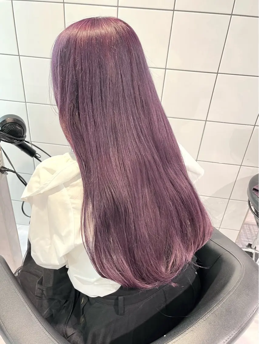 ロング ヘアカラー トリートメント ヘッドスパ ヘアセット 🫧うる艶トレンド 🫧透明感カラーのヘアスタイル