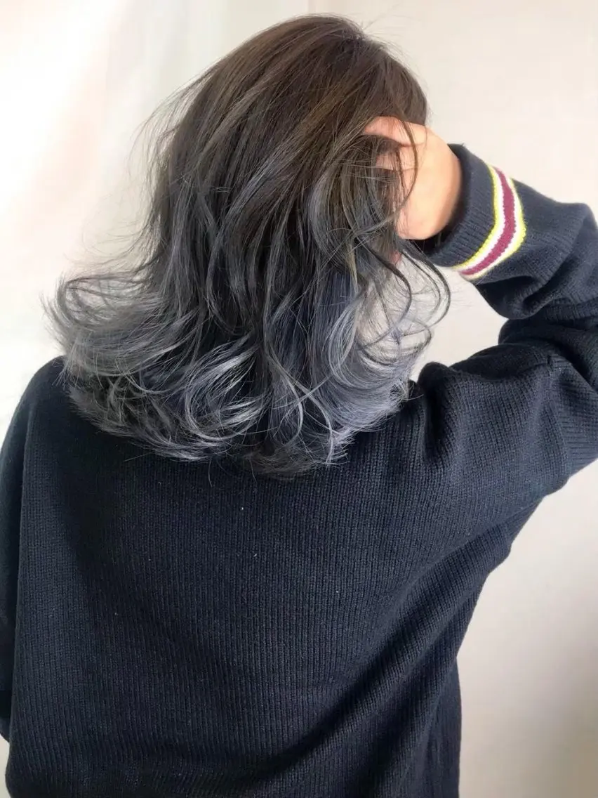 ミディアム カット ヘアカラー アレンヘアー広島駅前 天河のヘアスタイル