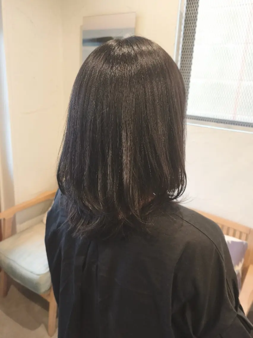 ミディアム ヘアカラー LEASH 北原のヘアスタイル