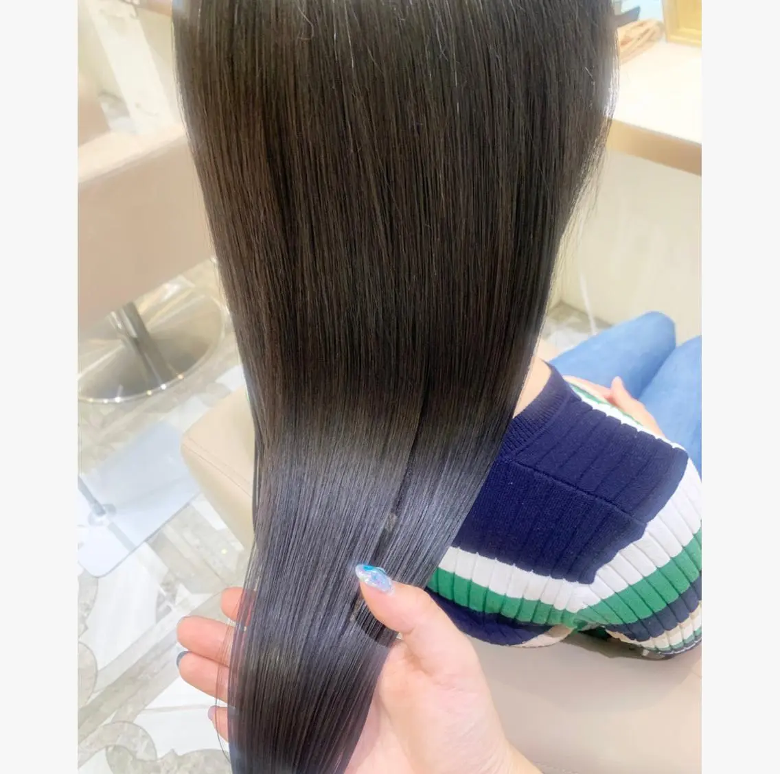 ロング カラー パーマ カット 縮毛矯正 トリートメント 💙美髪救世主💙 関華蓮のヘアスタイル