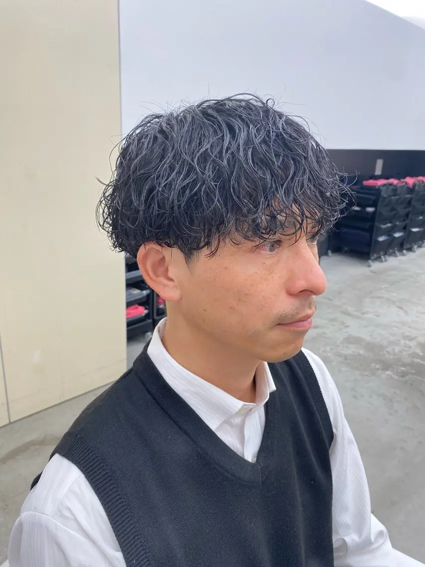 パーマ メンズ メンズパーマ 波巻きパーマ 名古屋/ショート /縮毛矯正のヘアスタイル