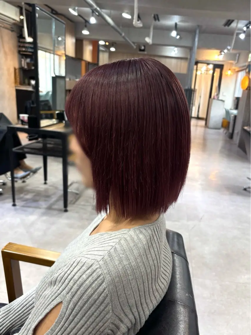 ミディアム カラー ダブルカラー 川口 夏歩のヘアスタイル