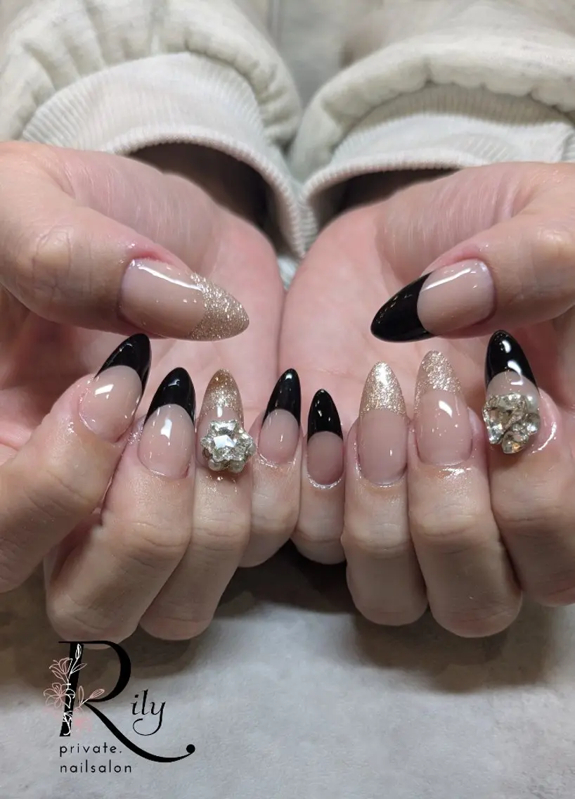 ネイル アートネイル フレンチネイル ハンドネイル nailsalon Rilyのネイルデザイン