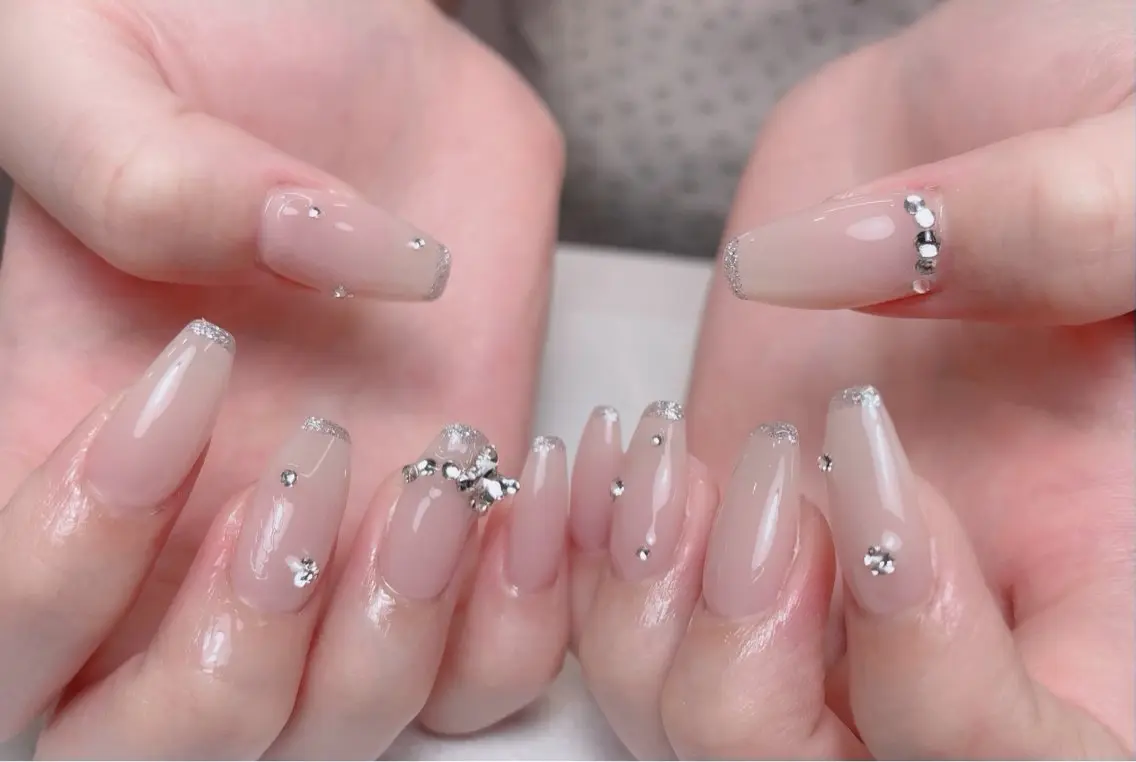 ネイル チークネイル 長さ出し フレンチネイル ジェルネイル 韓国ネイル 中野駅から2分 MEO NAILのネイルデザイン