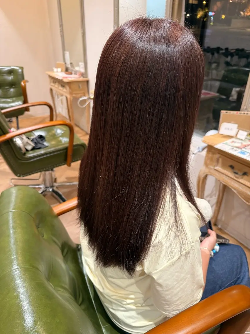 カラー 透明感カラー 縮毛矯正 ヘアカラー レ ティチャンのヘアスタイル
