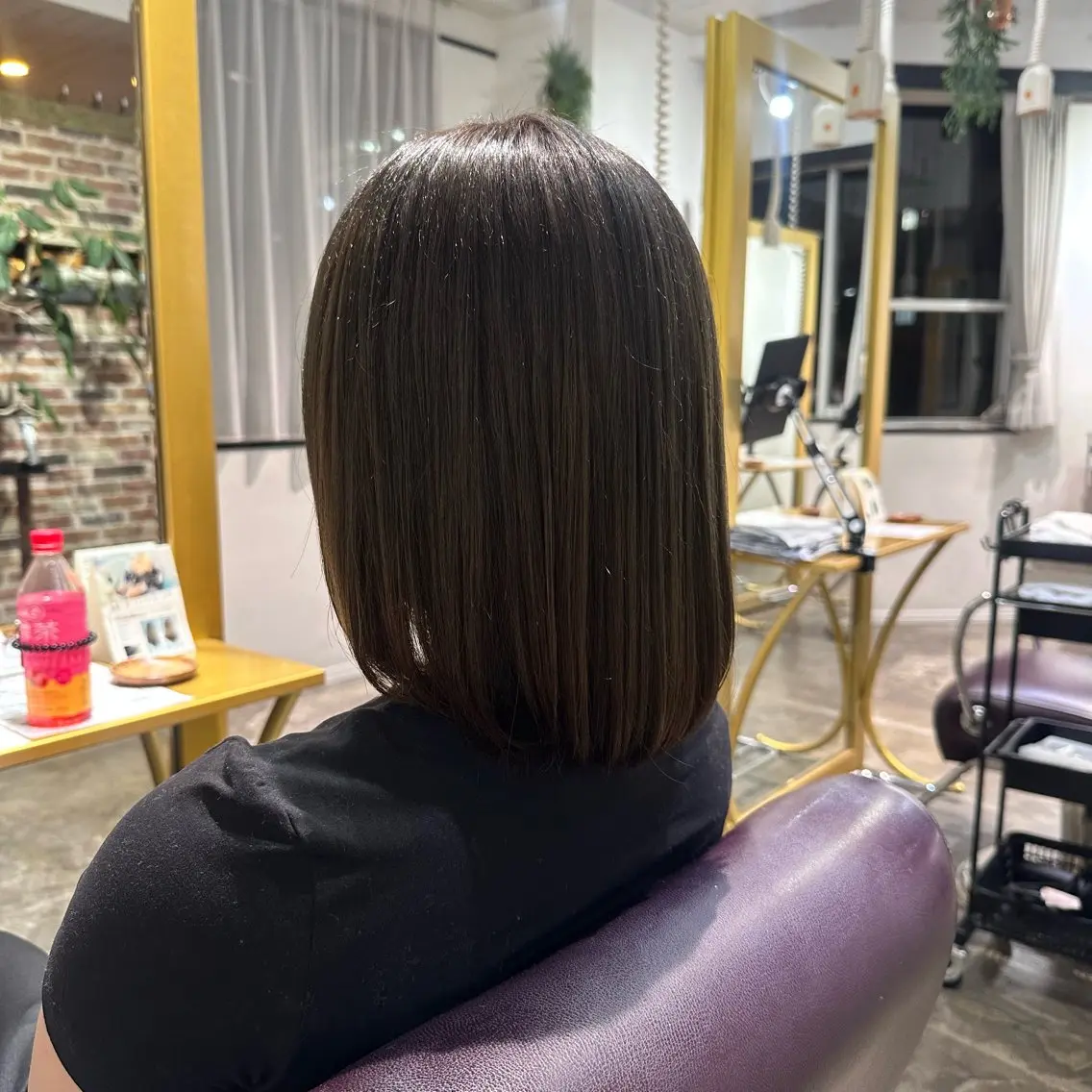 セミロング カラー ベージュカラー 透明感カラー オリーブベージュ ヘアカラー Saki💛心斎橋 髪質改善/艶カラーのヘアスタイル