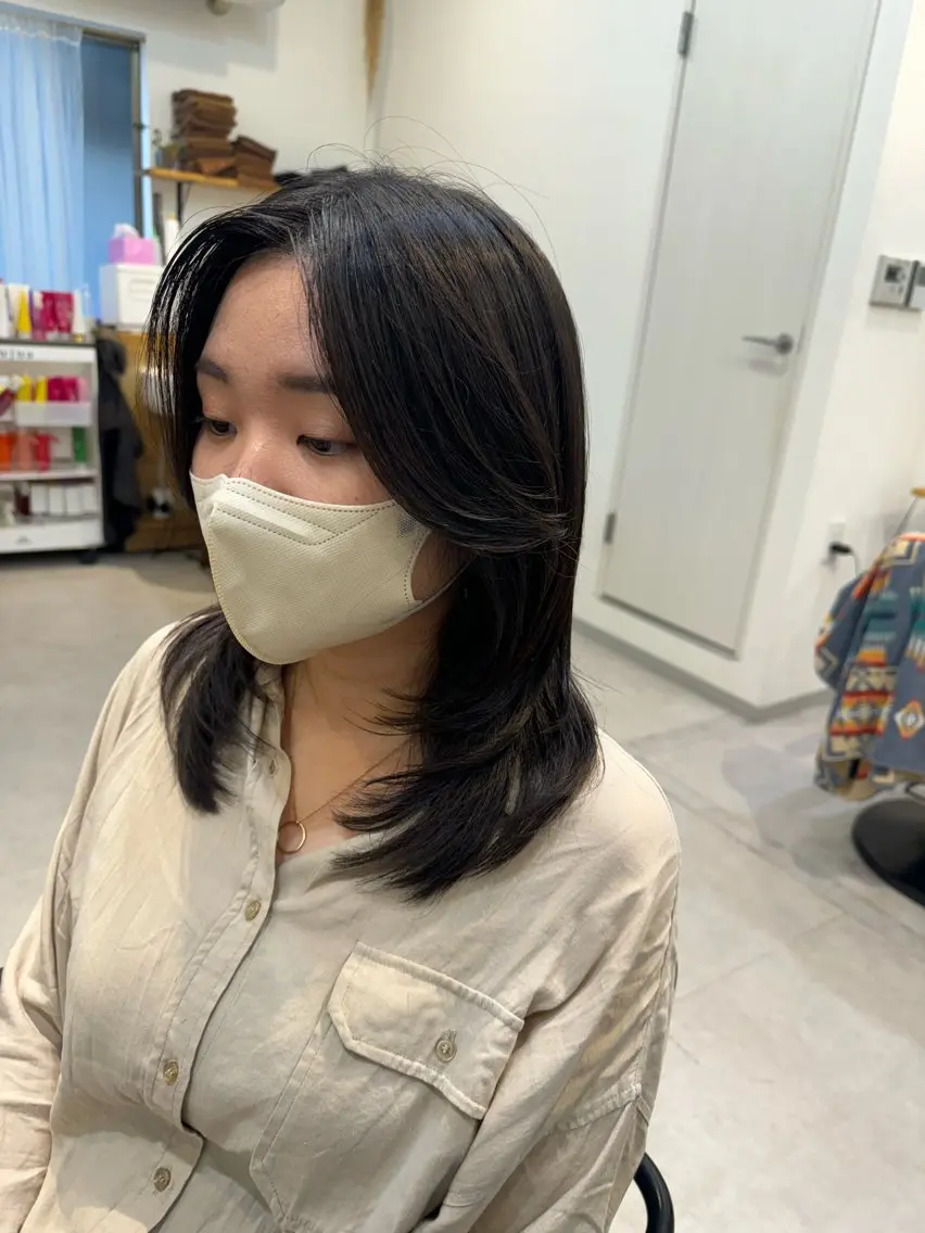 セミロング レイヤーカット カット ヘッドスパ 似合う髪型が 分からない方へのヘアスタイル