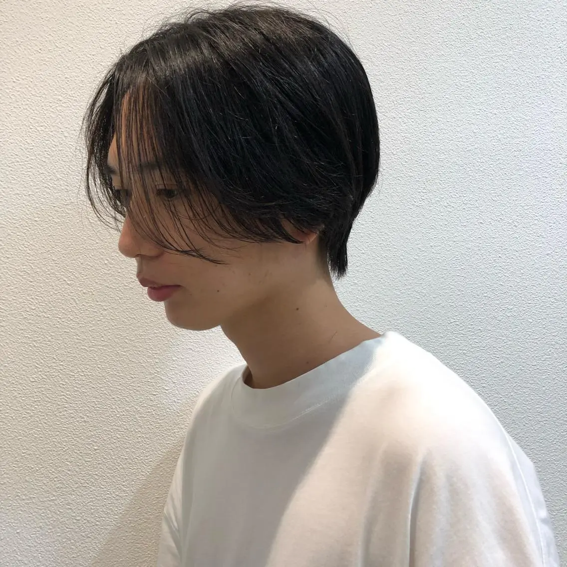 ミディアム メンズ センターパート カット 柳田 駿のヘアスタイル