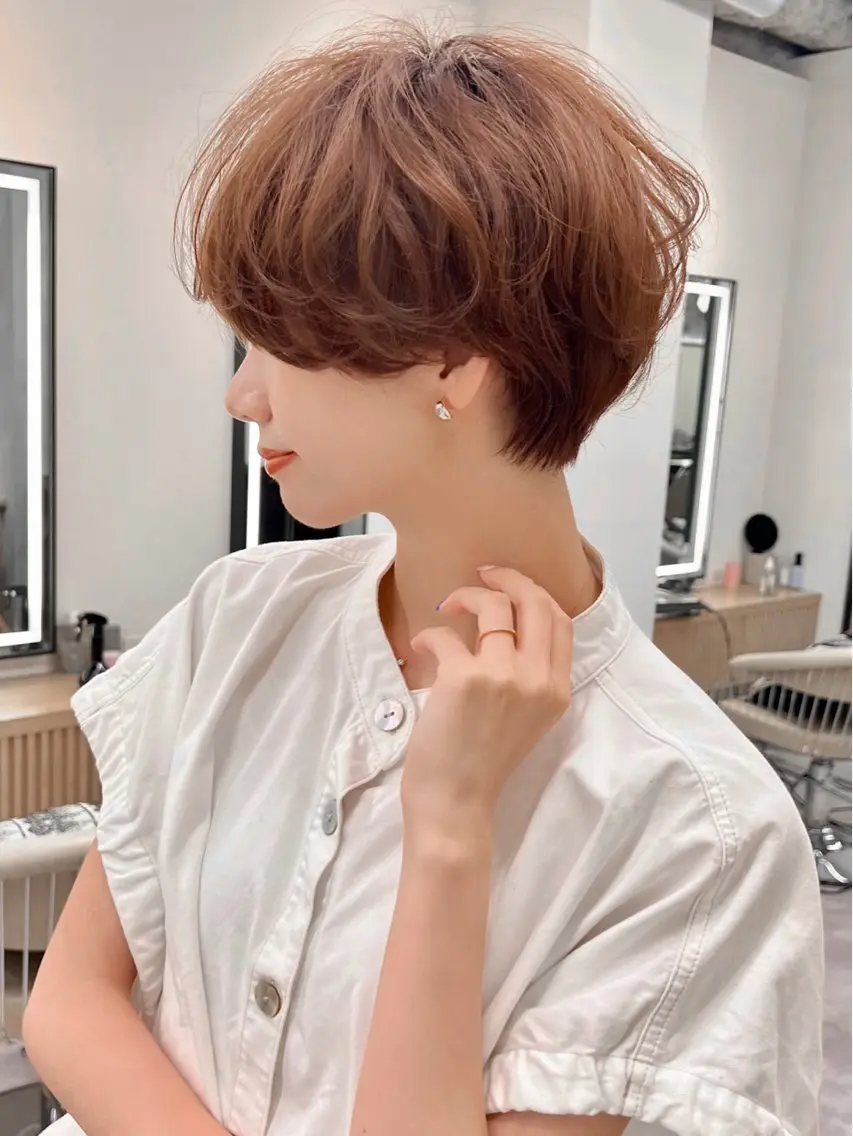 ショート パーマ ショートヘア 【似合わせ・レイヤー ・パーマ】海気のヘアスタイル
