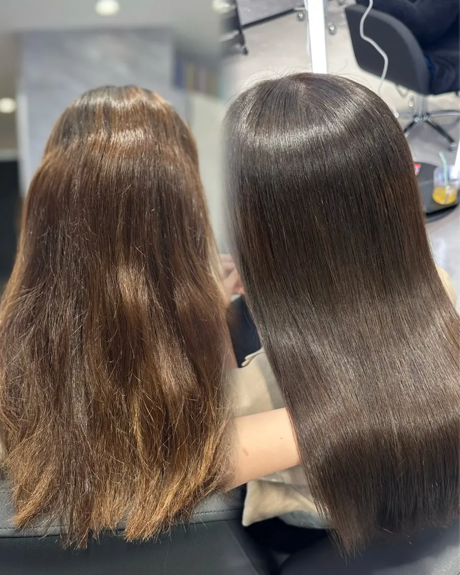 ロング カット ヘアカラー 縮毛矯正 トリートメント ブラウン特化/透明感 NONO💖のヘアスタイル