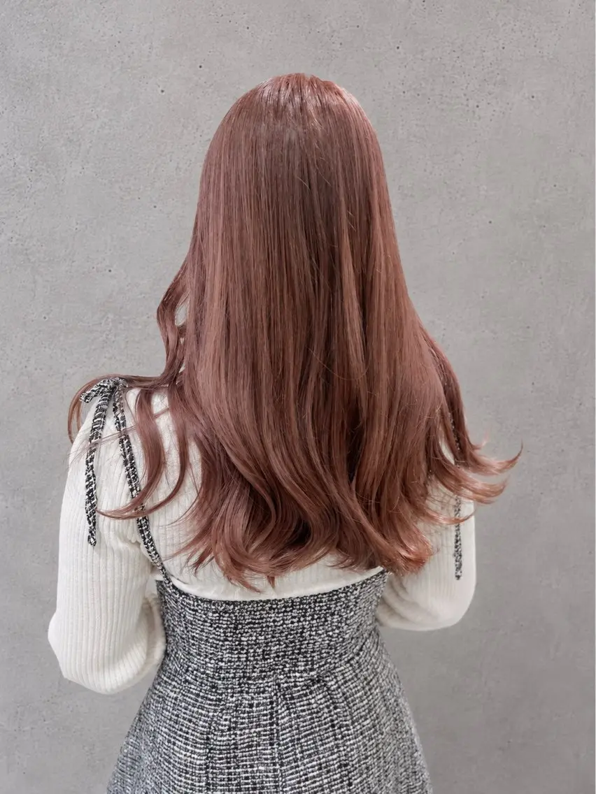 ロング カラー ベージュカラー 透明感カラー ピンクカラー ピンクベージュ ローズカラー 新宿 /ハイトーン /透明感NIKI🐺のヘアスタイル