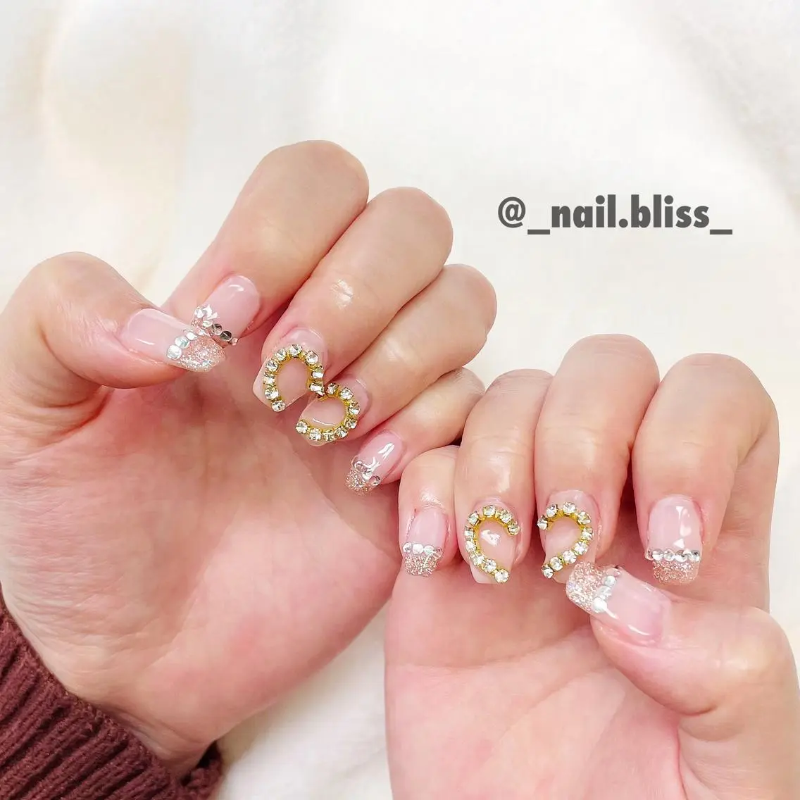 ネイル ハート ハンドネイル NAIL BLISSのネイルデザイン