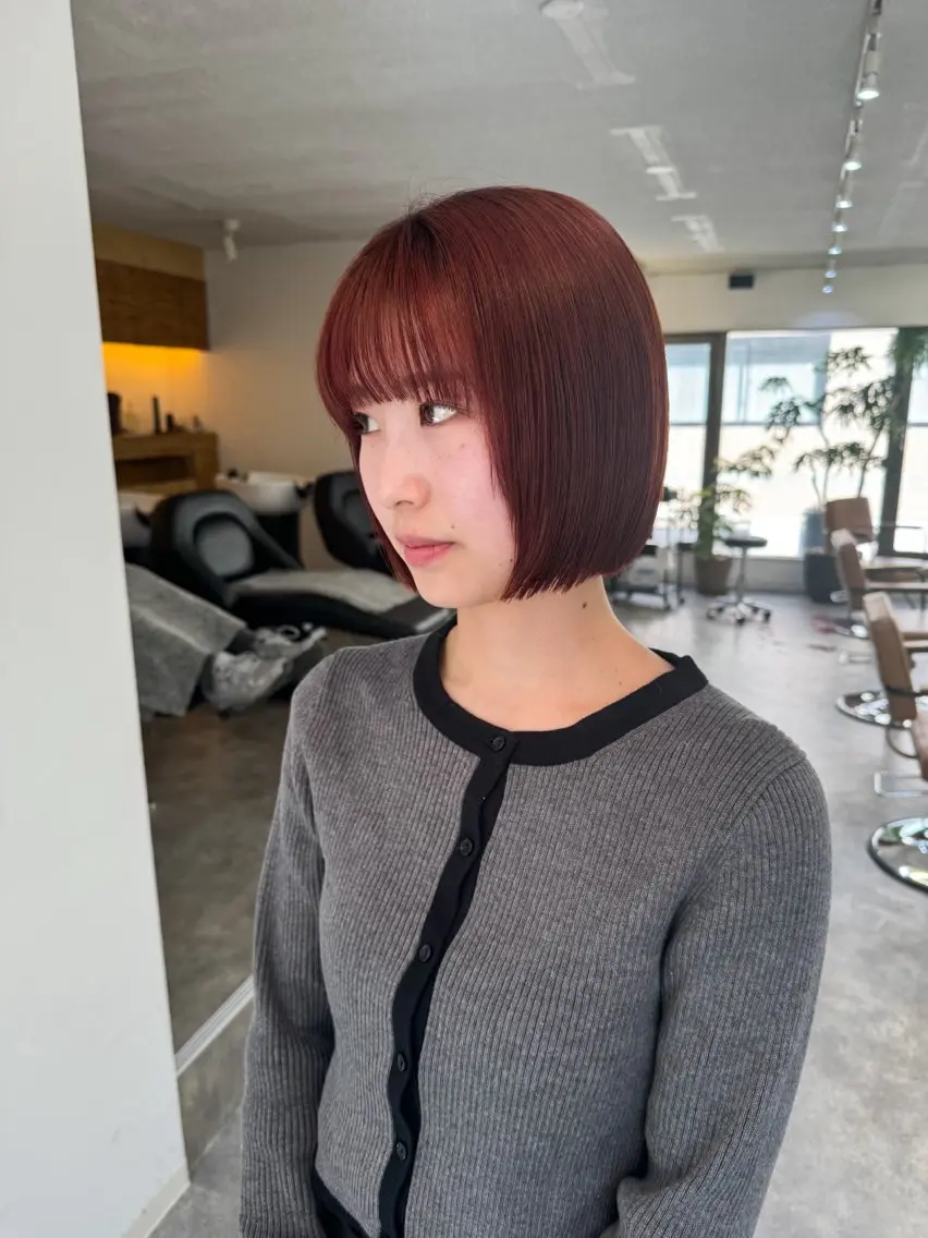 ショート カラー ブリーチ レッドカラー Seeknext // Rukaのヘアスタイル
