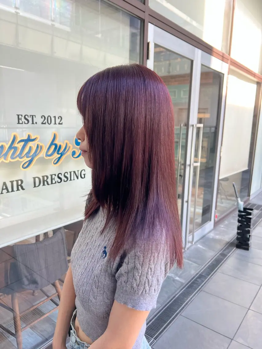 セミロング ヘアカラー トリートメント 田中 蘭菜のヘアスタイル