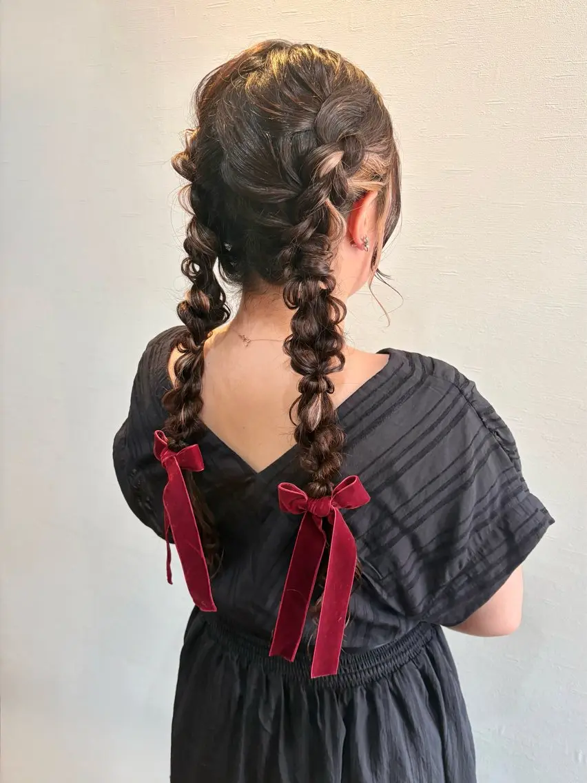 ロング ヘアアレンジ ヘアセット 𝘒𝘺𝘰𝘬𝘢 🌿のヘアスタイル