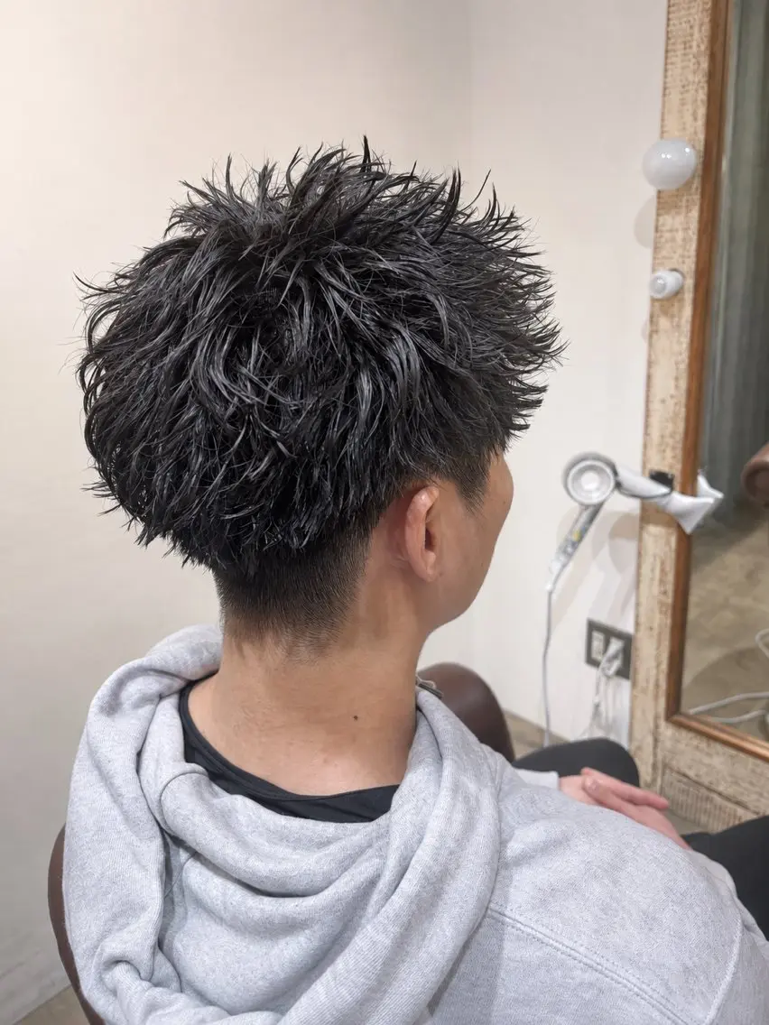 パーマ メンズ メンズパーマ スパイキーショート パーマ 🌀メンズパーマ🌀 平川海夢のヘアスタイル