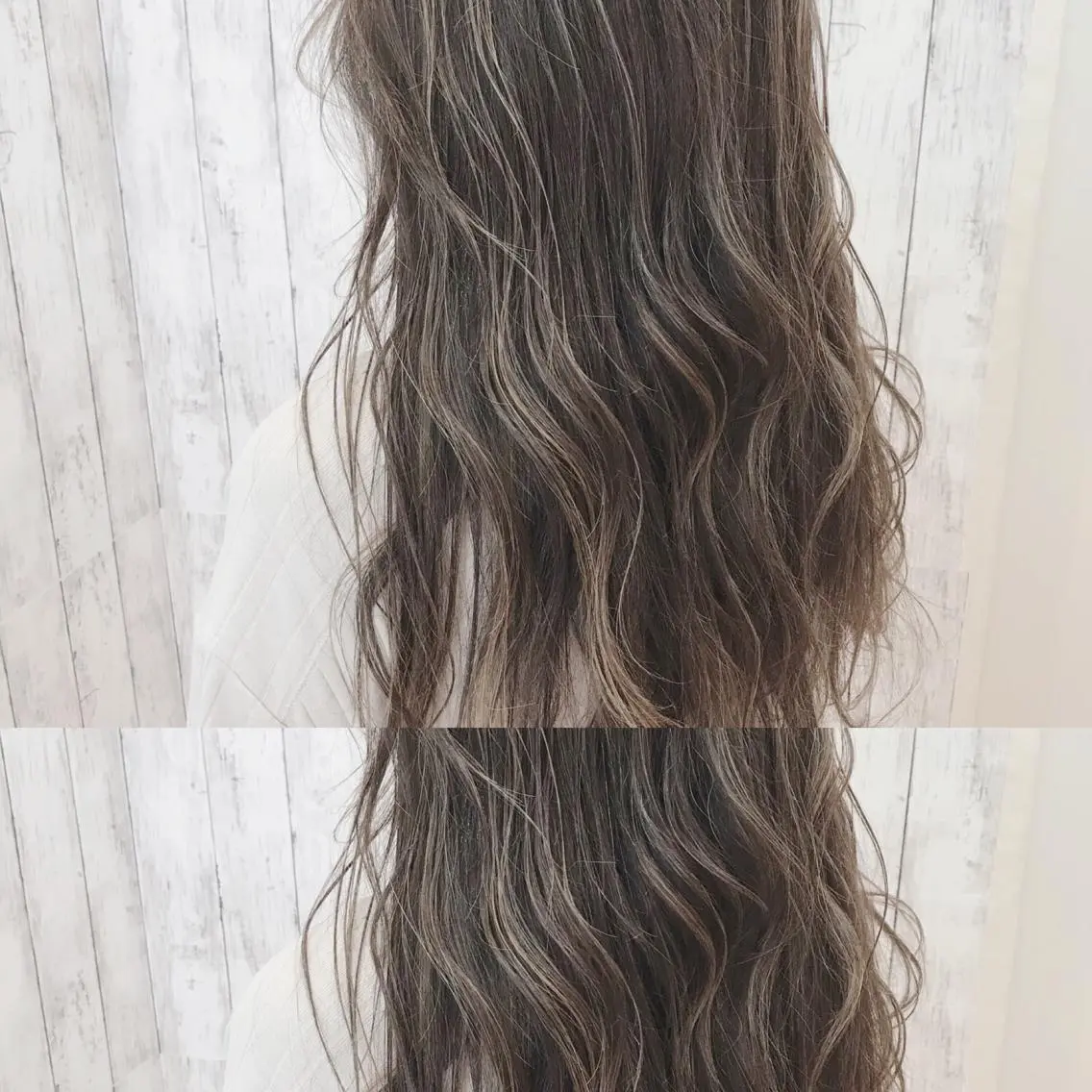 ロング ハイライト 湯浅 了一のヘアスタイル