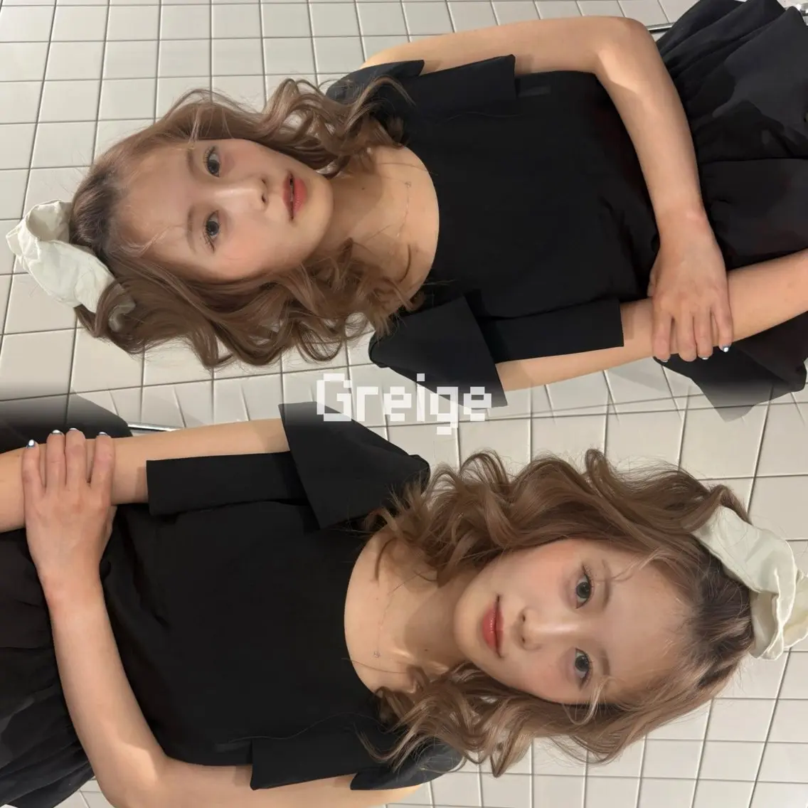 ミディアム カラー グレージュ カット ヘアカラー トリートメント kanami/ 中崎町美容室のヘアスタイル