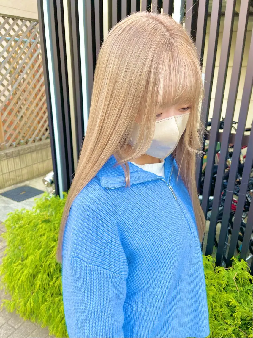 カラー ンジハ えみのヘアスタイル