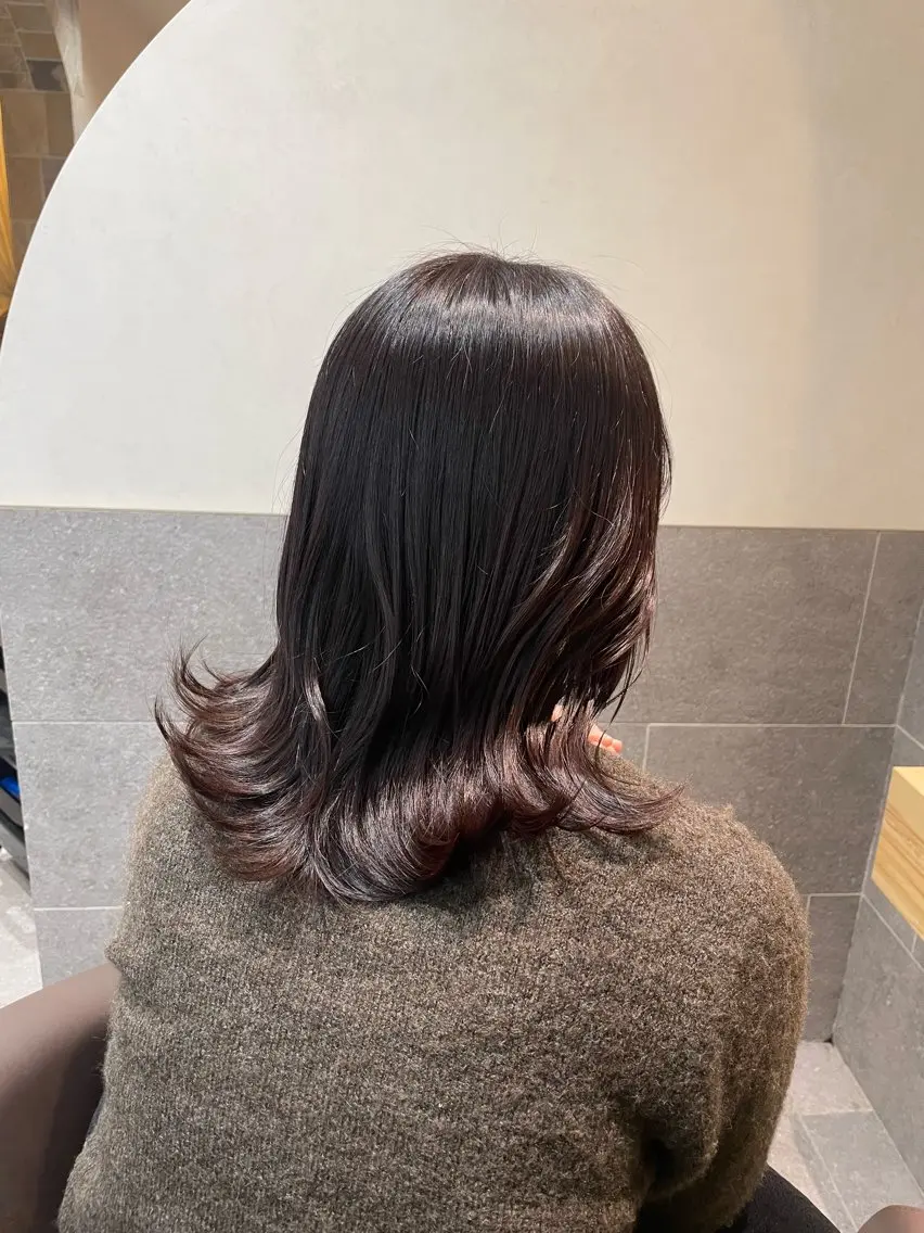 カラー ブラウンカラー 透明感カラー 縮毛矯正/髪質改善 クルミのヘアスタイル