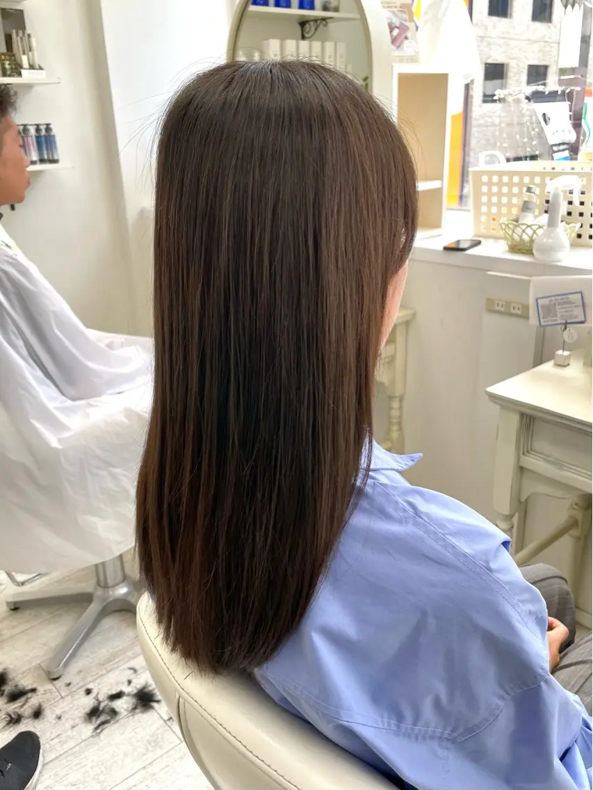 ロング カット 縮毛矯正 トリートメント 新籾 尚哉のヘアスタイル