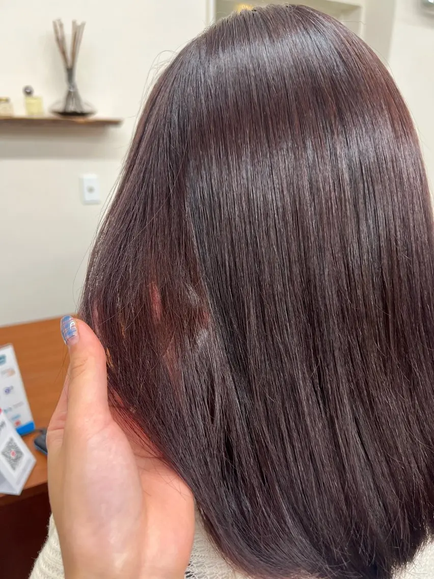 ミディアム カラー ヘアカラー ミディアムレイヤー/ 艶カラー🎀 emiのヘアスタイル