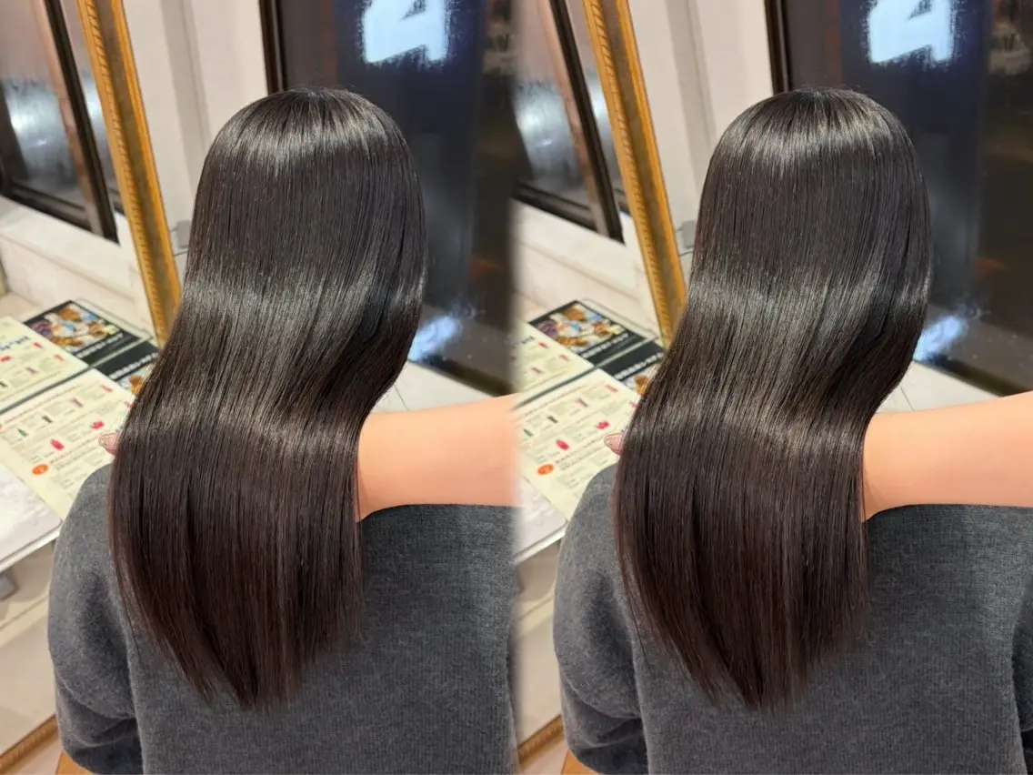 セミロング 縮毛矯正 縮毛矯正 巻ける🫧縮毛矯正 💞はな🎀のヘアスタイル