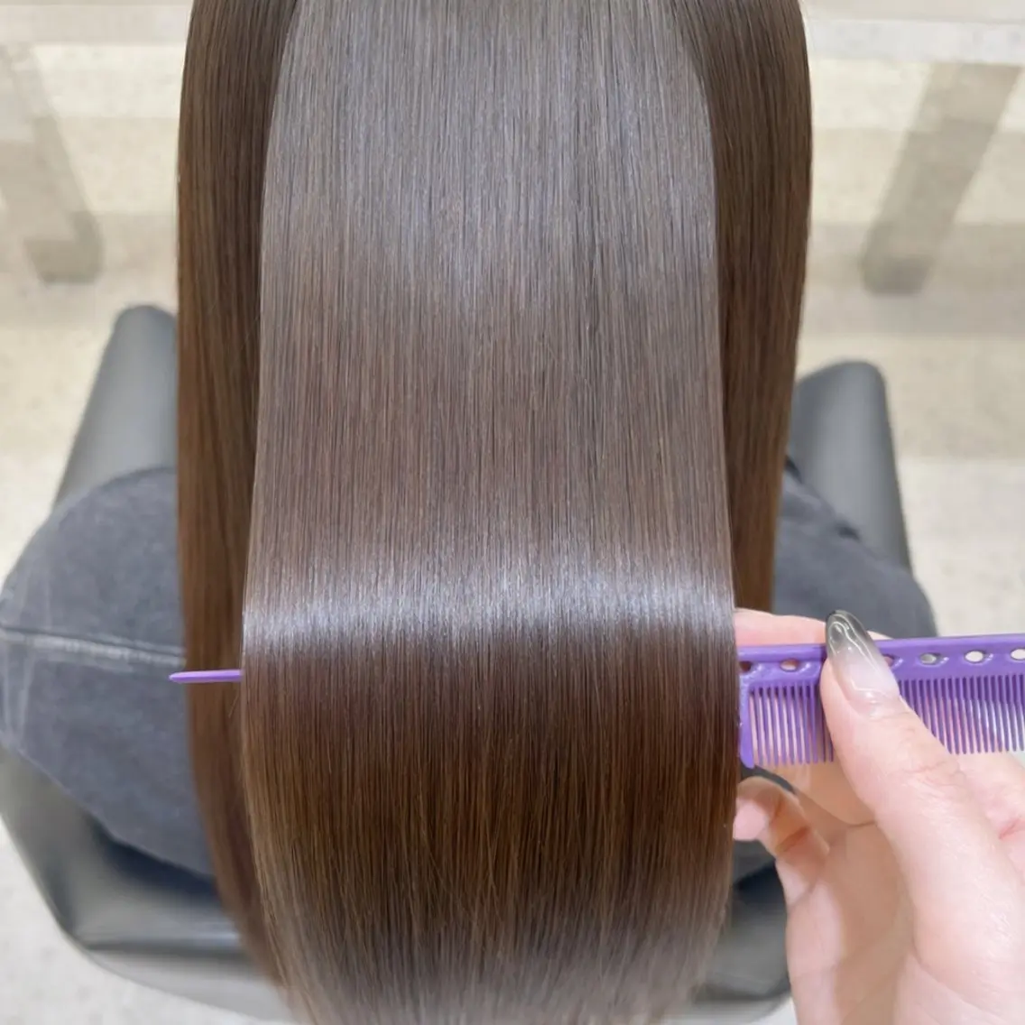 セミロング 縮毛矯正 🐈⬛ マドカのヘアスタイル