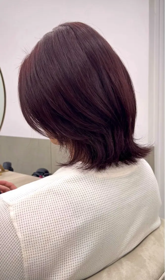 ミディアム カラー 岸 京秀のヘアスタイル