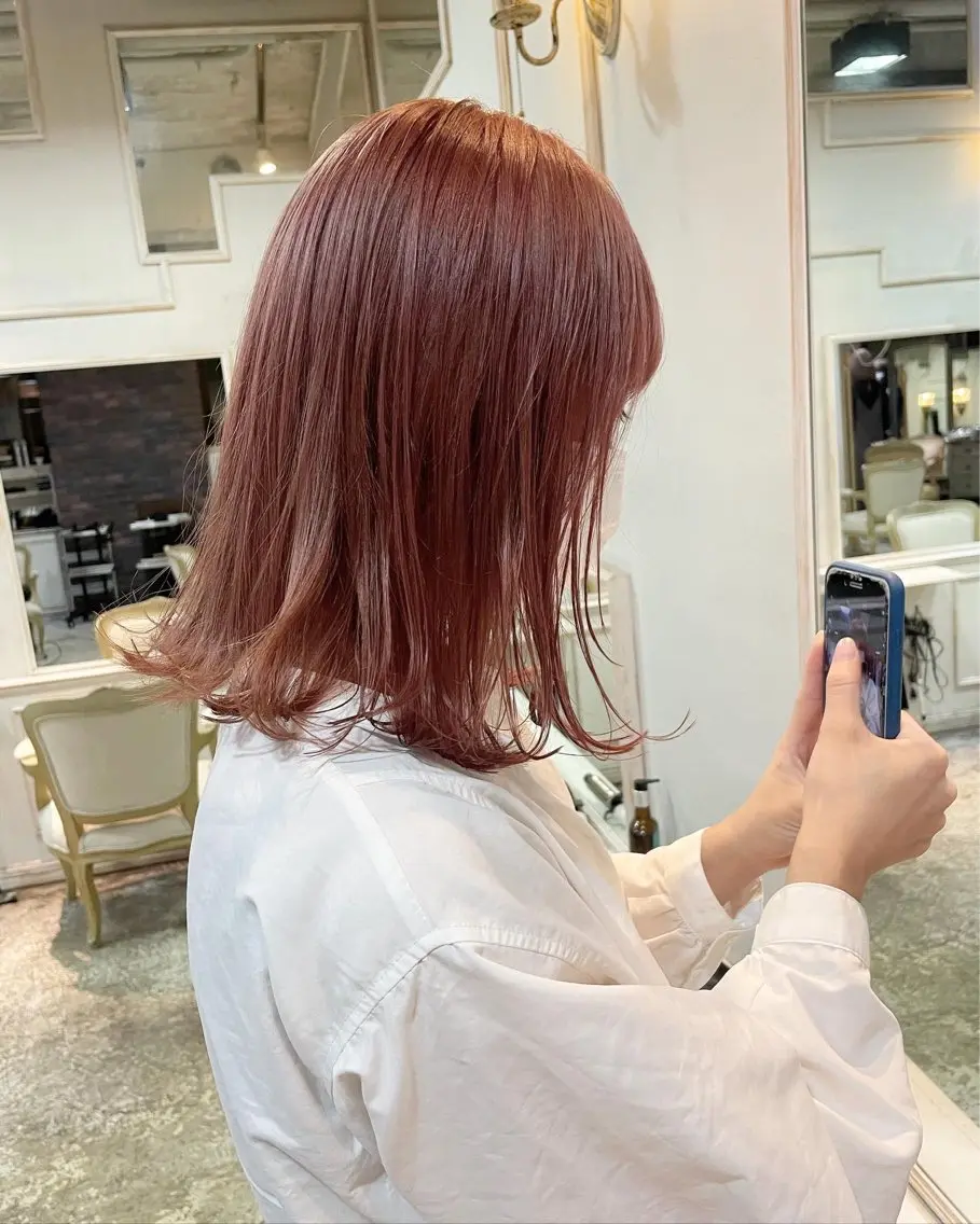 ミディアム カラー RUKA 美容院×ネイリストのヘアスタイル