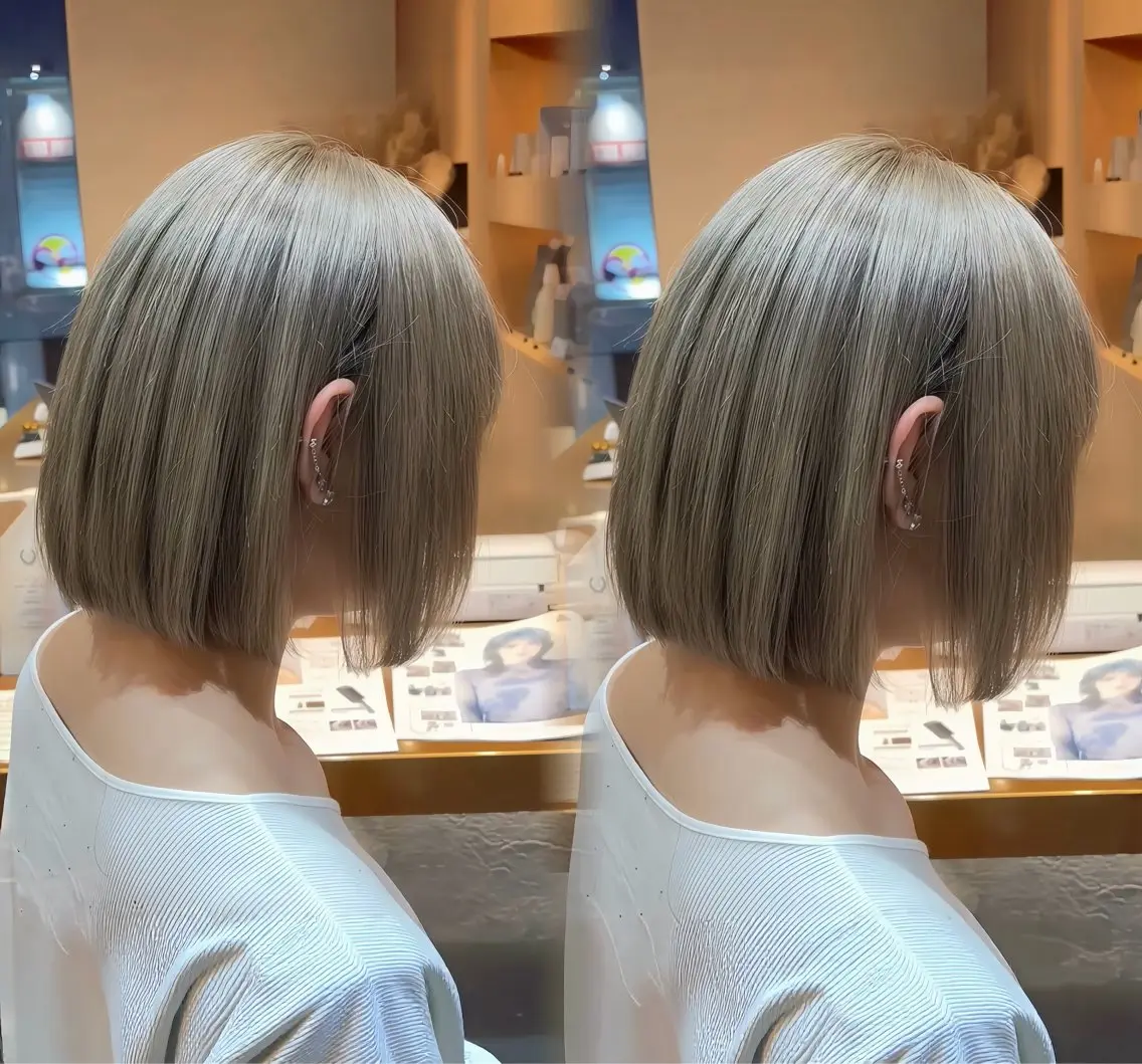 ショート カット ヘアカラー トリートメント ヘッドスパ ヘアセット 🫧似合わせレイヤー 透明感カラー🫧清野のヘアスタイル