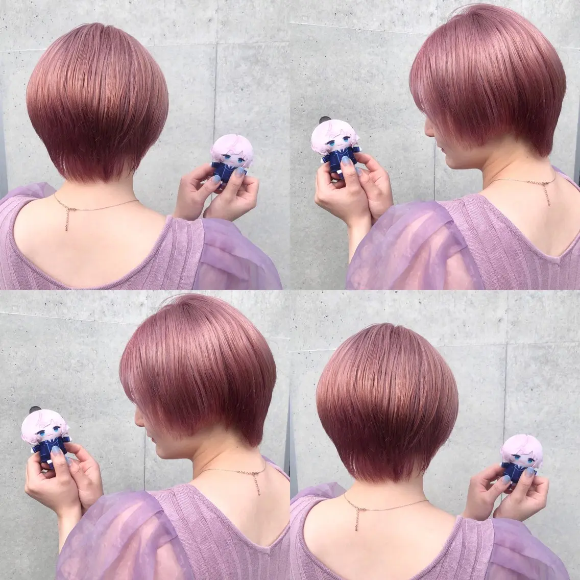ショート カラー ブリーチ ハイトーンカラー ピンクカラー 推しカラー✨ オタク美容師ユウカのヘアスタイル