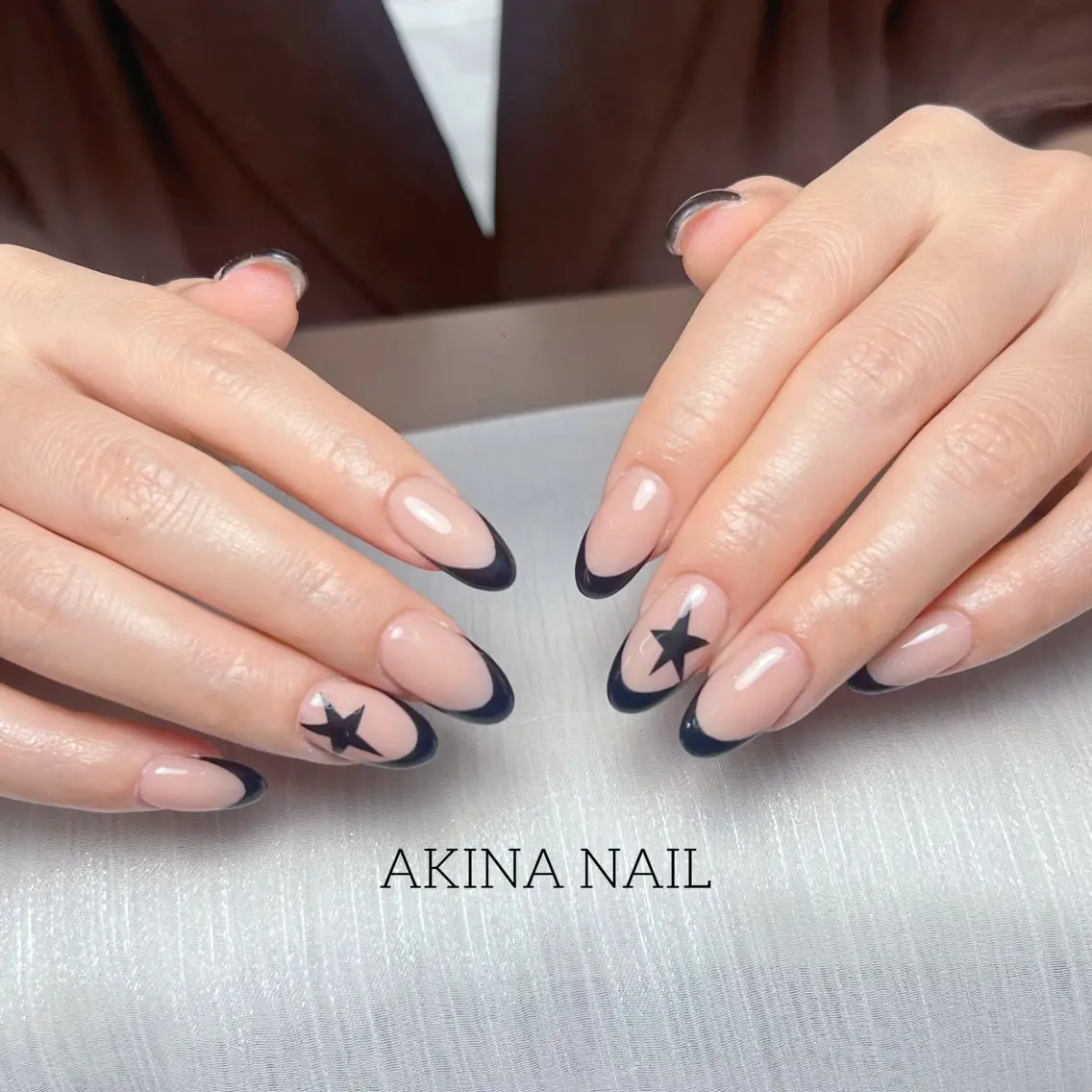 セミロング 韓国風ヘア ハンドネイル Akina Nail 亀戸のネイルデザイン