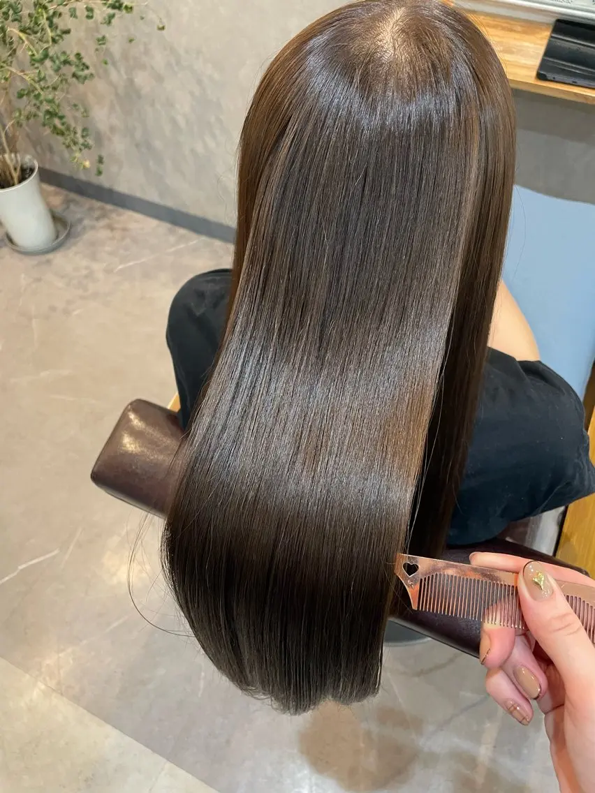 ロング カラー ブラウンカラー オレンジ 近澤 佑香のヘアスタイル