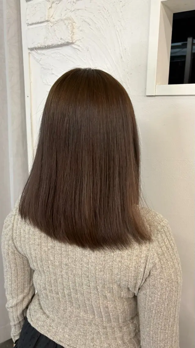 カラー パツボブ/暖色 西梅田/かえで🎀のヘアスタイル