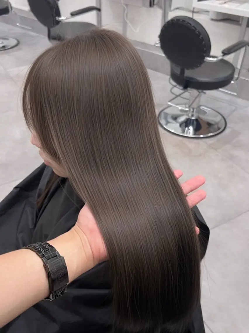 ロング ヘアカラー 縮毛矯正 しゅういち/赤み消し カラー特化のヘアスタイル