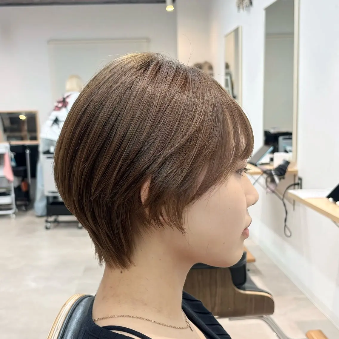 ショート カット ヘアカラー トリートメント 赤み消しカラー/ 白髪ぼかし/うみのヘアスタイル