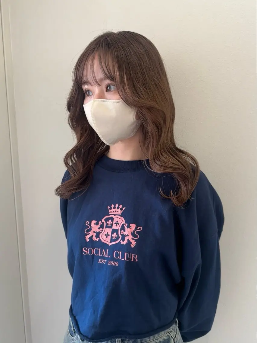 ロング カラー ベージュカラー ブリーチ ハシヅメ キョウカのヘアスタイル