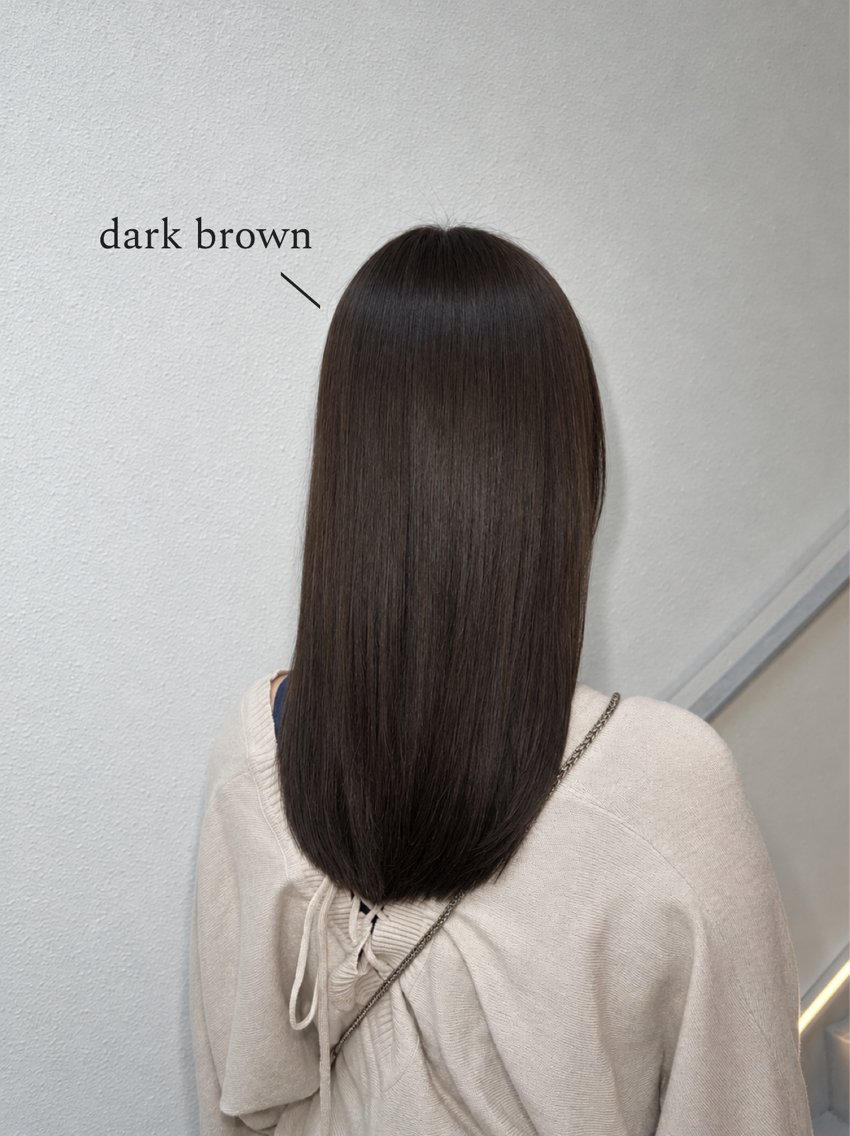 ロング カラー ブラウンカラー ダークブラウン カット ヘアカラー こだいら ひめかのヘアスタイル