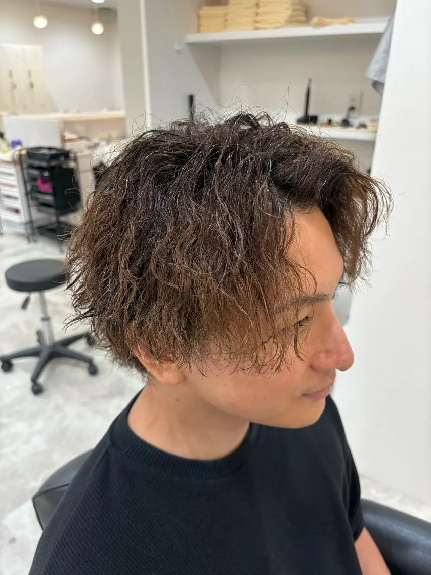 【男ウケ抜群!】メンズカット×ツイストスパイラルパーマの写真