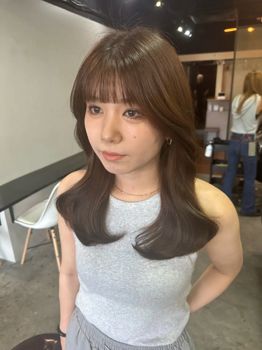 ミディアム カラー 極上の艶髪 RINAのヘアスタイル