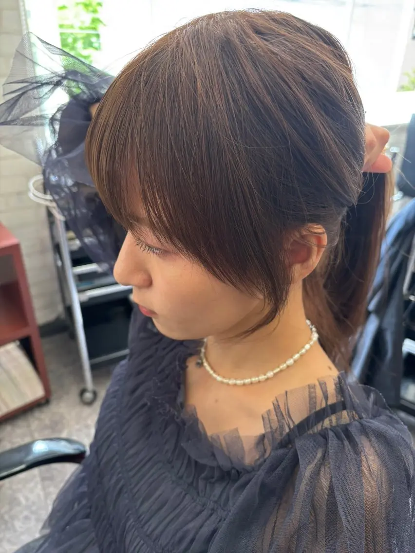 ロング カラー ベージュカラー 透明感カラー カット ヘアカラー トリートメント 上窪 創貴のヘアスタイル