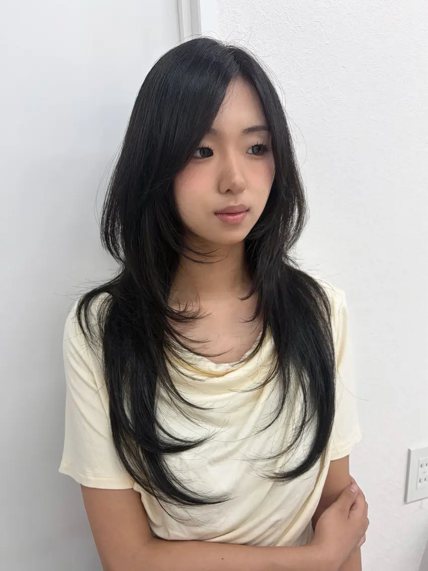 ロング カット トリートメント Hanaka🪷 ニュアンス×レイヤーのヘアスタイル