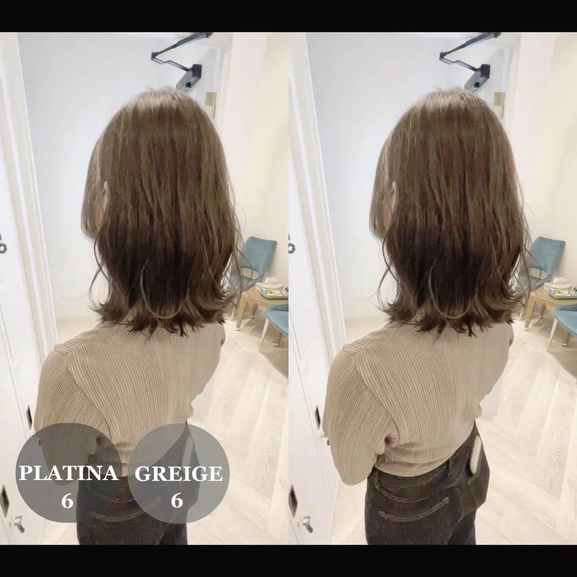 ミディアム カラー グレージュ 佐々木 裕一のヘアスタイル