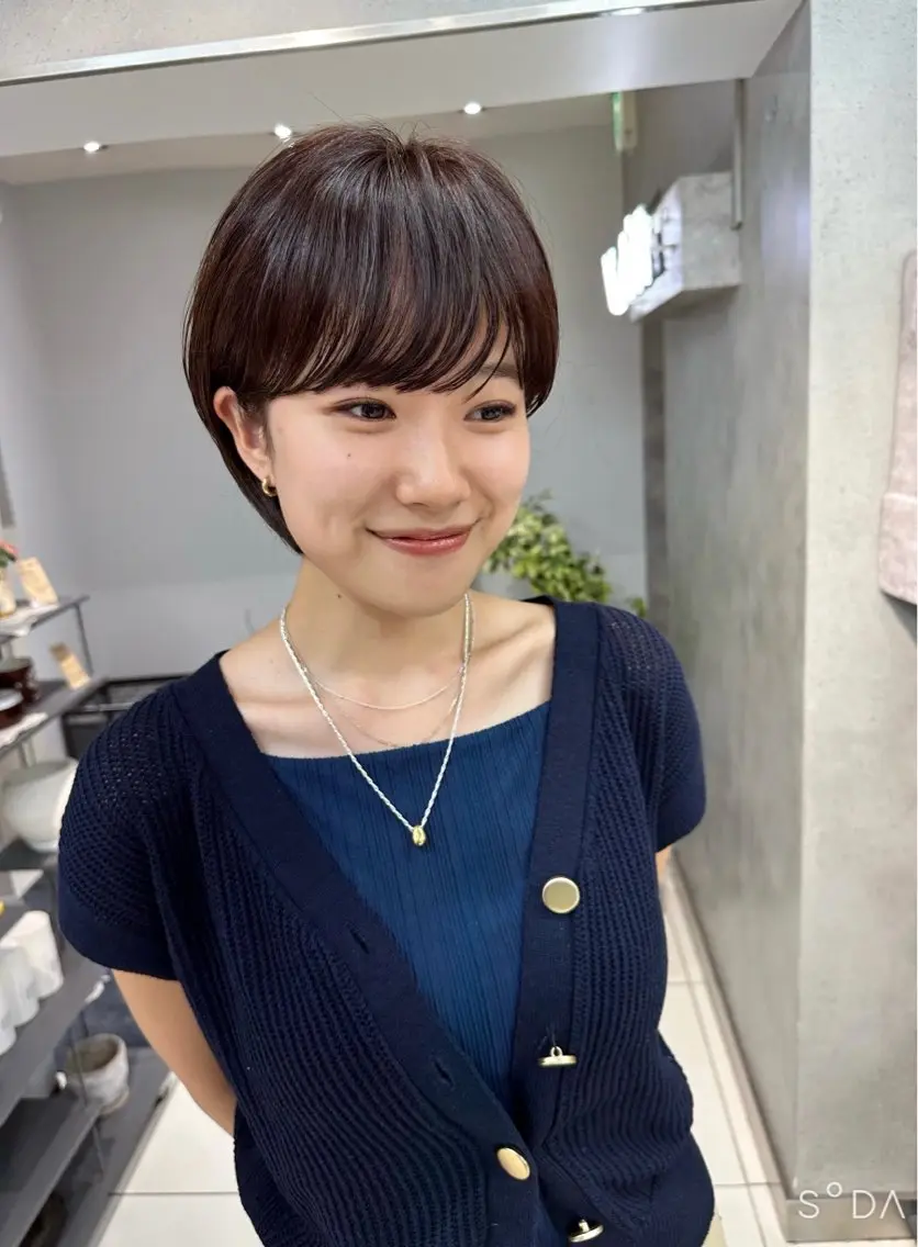 ショート カット 骨格診断で絶対可愛い ✨丸みショート✨凌弥のヘアスタイル