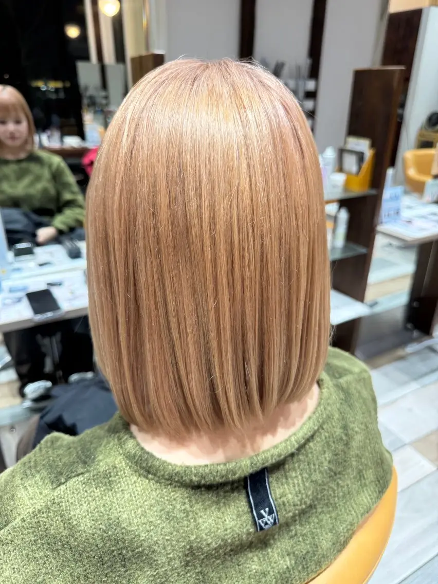 ミディアム カラー ベージュカラー ミルクティーベージュ 北村 優樹のヘアスタイル