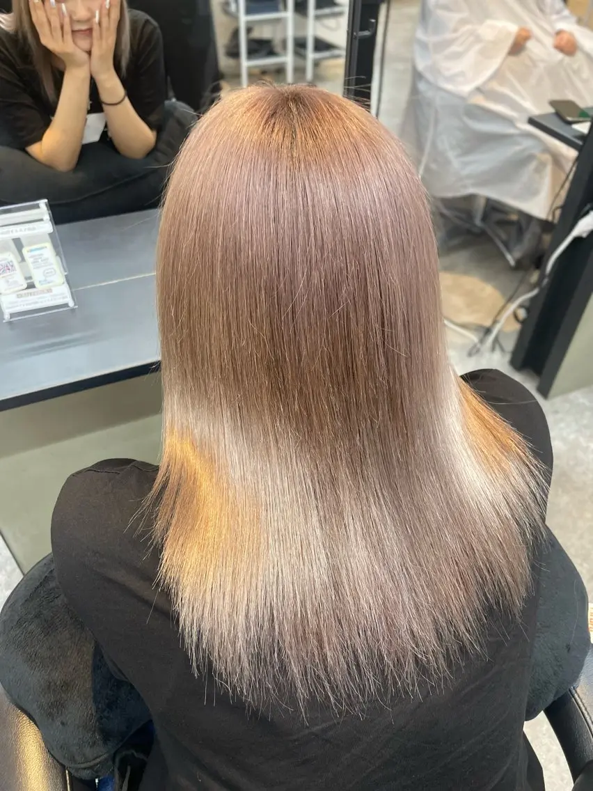 セミロング カラー ブリーチ 【髪質改善オタク】 ⭐️水山まさはる⭐️のヘアスタイル