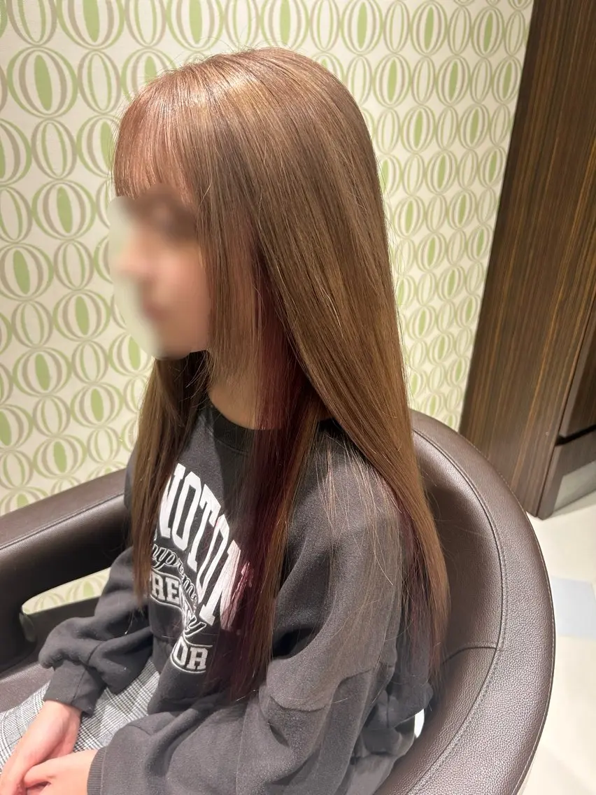 カラー ベージュカラー ブリーチ ピンクカラー ヘアカラー Earth青森浜田店 北村結斗のヘアスタイル